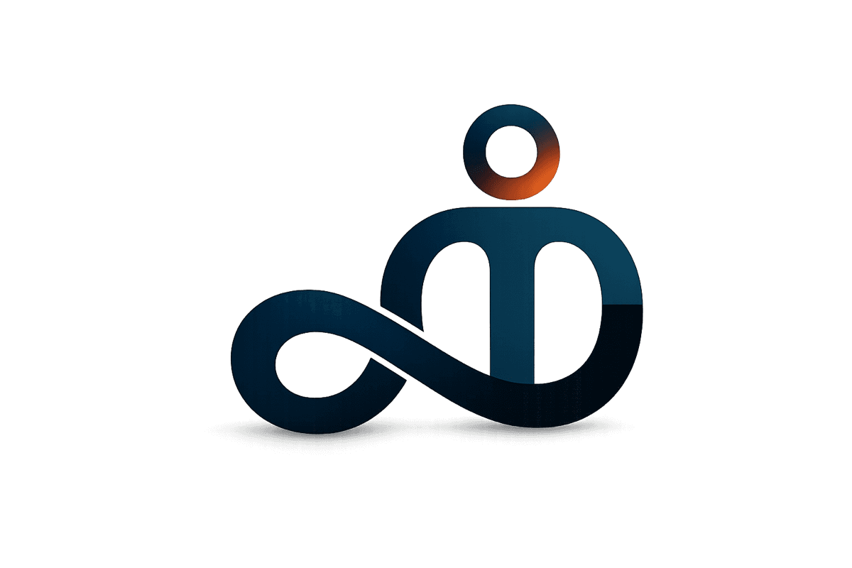 4ULoop brand mark — an infinity loop merged with a human figure